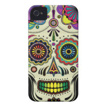 Sugar Skull Aztec Art iPhone4 Case-Mate case Iphone 4 Cases