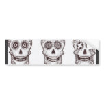 Sugar Skull Bumper sticker bumper stickers