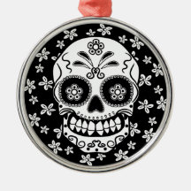 Sugar Skull Christmas Ornament