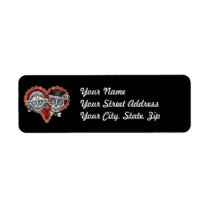 Sugar Skull Couple Address Labels