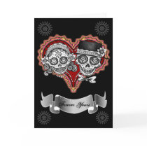 Sugar Skull Couple Cards - Add your own text