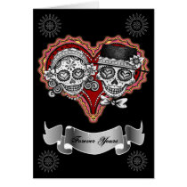 Sugar Skull Couple Cards - Add your own text cards