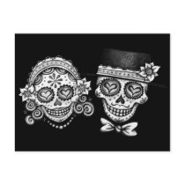 Sugar Skull Couple Postcard