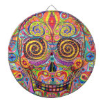 Sugar Skull Dartboard Day of the Dead Art