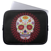 Sugar Skull Day of the Dead Laptop Sleeve