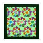 Sugar Skull Flowers Jewelry Box