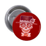 Sugar Skull Gentleman Button