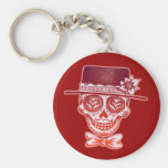 Sugar Skull Gentleman Keychain