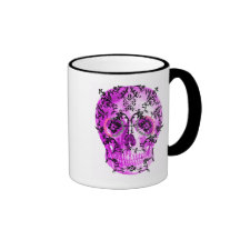 SUGAR SKULL IN VINES PRINT MUG