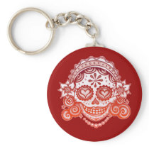 Sugar Skull Lady Keychain - La Catrina
