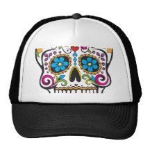 Sugar Skull Mesh Hats