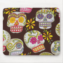 sugar skull mouse pad