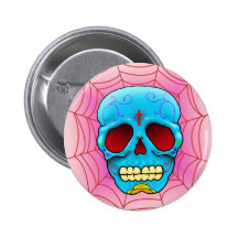 Sugar Skull Pinback Button