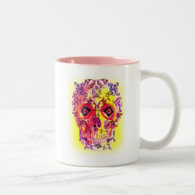 SUGAR SKULL PSYCHEDELIC PRINT COFFEE MUG
