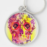 SUGAR SKULL PSYCHEDELIC PRINT KEY CHAIN