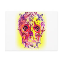 SUGAR SKULL PSYCHEDELIC PRINT POSTCARD