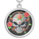 Sugar Skull Star, black Pendant