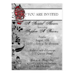 Sugar Skull Tattoo Design Shower Invitation Postcards