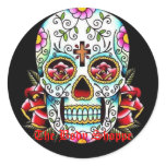sugar skull, The Body Shoppe Round Stickers