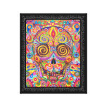 Sugar Skull Wall Art on Gallery-Wrapped Canvas Gallery Wrap Canvas