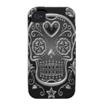 Sugar Skull with Roses, dark Case-Mate iPhone 4 Case