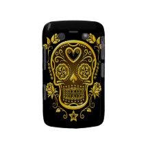 Sugar Skull with Roses, yellow Blackberry Bold Covers