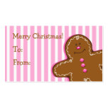 Sugar & Spice Gingerbread Custom Gift Tag Business Cards