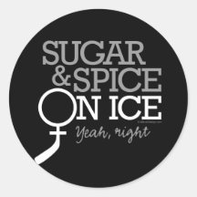 Sugar & Spice on Ice Round Stickers
