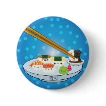 Suhsi Platter Pinback Buttons