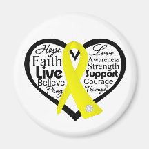 Suicide Prevention Heart Ribbon Collage Magnet