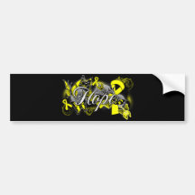 Suicide Prevention Hope Garden Ribbon Bumper Stickers