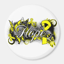 Suicide Prevention Hope Garden Ribbon Fridge Magnet