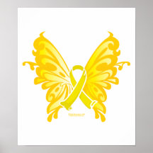 Suicide Prevention Ribbon Butterfly Print