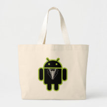 Suit up Android green Canvas Bag