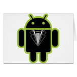 Suit up Android green Greeting Card
