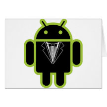 Suit up Android green Greeting Card