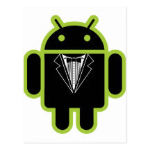 Suit up Android green Postcard
