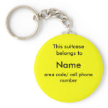 Suitcase ID tag keychains