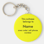 Suitcase ID tag Keychain