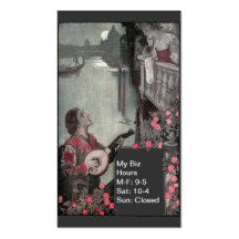 Suitor Serenades Lady in Venice Business Card