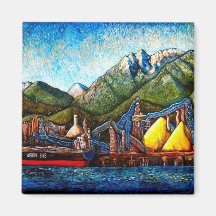Sulfur Piles Refrigerator Magnet