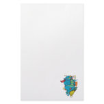 sulking monster with pals vector art 2 personalized stationery