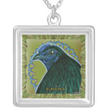 Sumatra Rooster Framed Necklaces