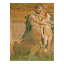 Summary Chiron instructs young Achilles centre exp Postcard