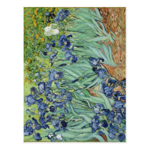 Summary Van Gogh's Irises centre expired implement Post Card