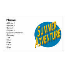 Summer Adventure Business Card