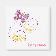 Summer Baby Magnet with  Baby name