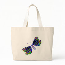 Summer Butterfly Canvas Bag