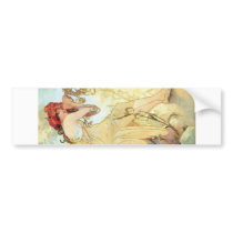 Summer by Mucha Bumper Sticker