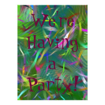 Summer Celebration Abstract Invitation